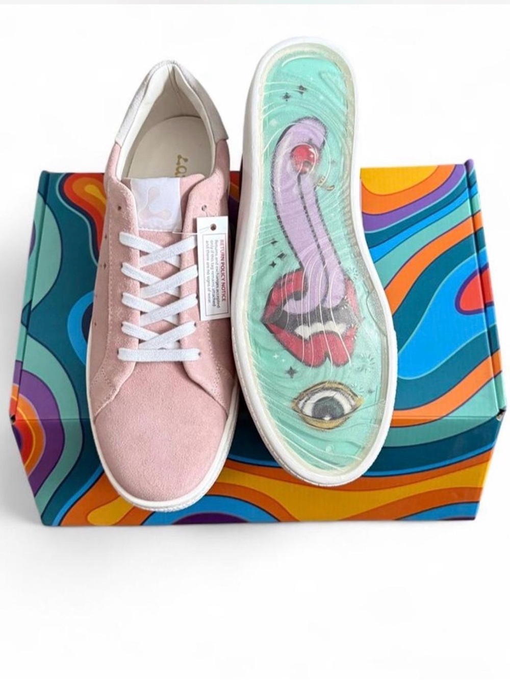 Lazlo Halo Morganite Pink Sneakers Women’s 8.5 New in Box